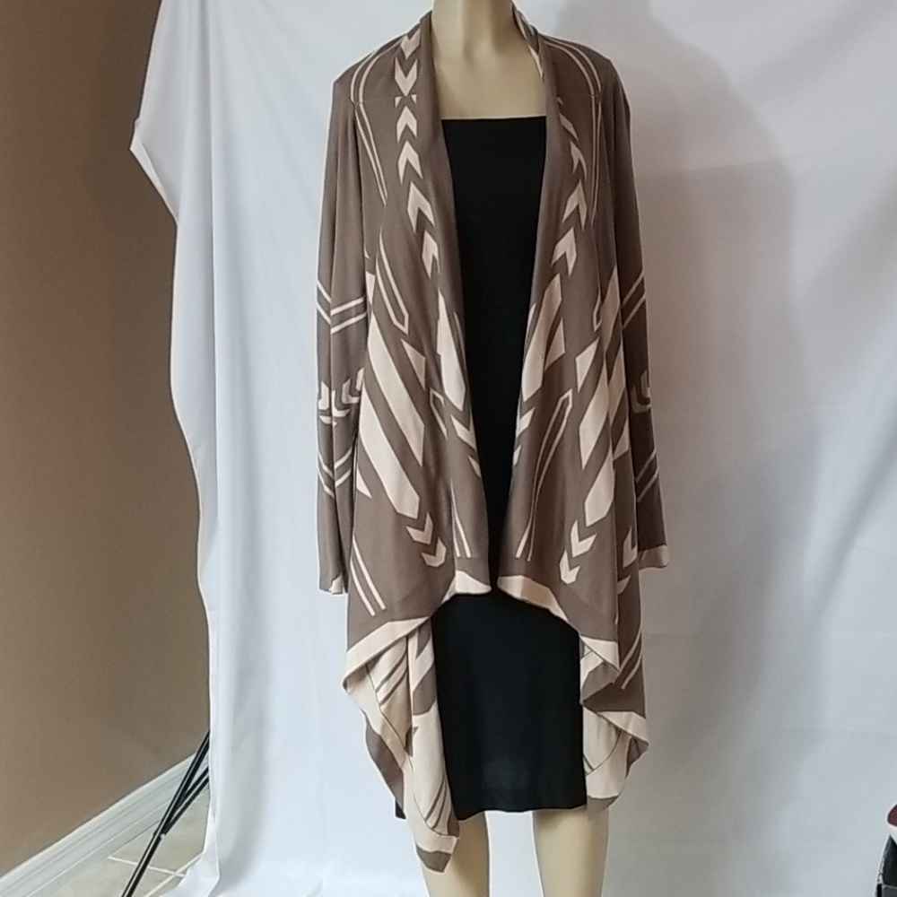 Neiman Marcus Abstract Cardigan Open Front - image 1